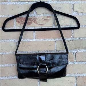 Black Leather Shoulder Bag/Clutch